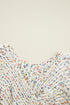 Confetti Speckled Textured Knit Long Sleeve Sweater