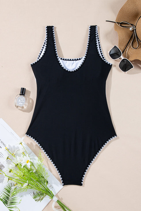 Contoured Tummy Control High Elastic Support One Piece Swimsuit