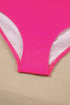 Contrast Banding Tube Bikini High Waist 2pcs Swimsuit