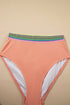 Contrast Banding Tube Bikini High Waist 2pcs Swimsuit