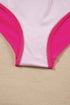 Contrast Banding Tube Bikini High Waist 2pcs Swimsuit
