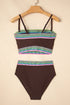 Contrast Banding Tube Bikini High Waist 2pcs Swimsuit