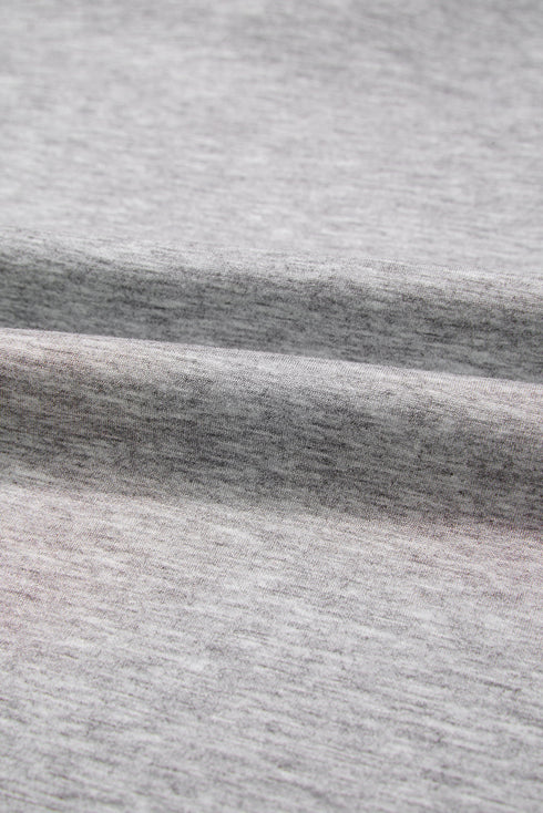 Contrast Block V Neck Curved Hem Hoodie