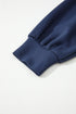 Contrast Block V Neck Curved Hem Hoodie