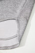 Contrast Block V Neck Curved Hem Hoodie