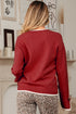Contrast Bow Sleeve Crew Neck Sweater