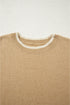 Contrast Bow Sleeve Crew Neck Sweater