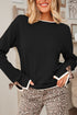 Contrast Bow Sleeve Crew Neck Sweater