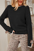Contrast Bow Sleeve Crew Neck Sweater