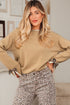 Contrast Bow Sleeve Crew Neck Sweater