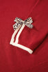 Contrast Bow Sleeve Crew Neck Sweater