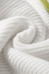 Contrast Detail Ribbed Knit Quarter Zip Sweater