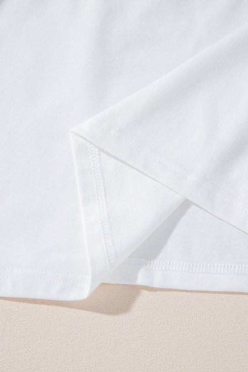 Contrast Floral Puff Sleeve Oversized Top