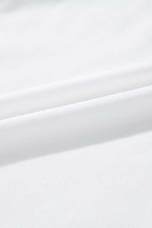 Contrast Floral Puff Sleeve Oversized Top