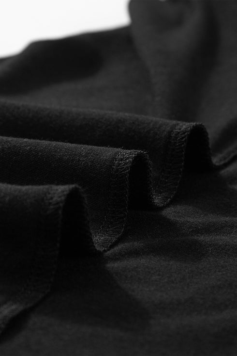 Contrast Lace Raglan Sleeve Pleated Detail Shift Dress