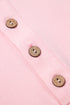 Contrast Panel Button Front Long Sleeve Cotton Blend Henley Top