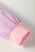 Contrast Panel Button Front Long Sleeve Cotton Blend Henley Top