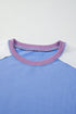 Contrast Panel Relaxed Fit Crew Neck Sweatshirt
