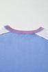 Contrast Panel Relaxed Fit Crew Neck Sweatshirt