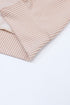 Contrast Panel Ribbed Knit Long Sleeve Pullover Top