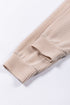 Contrast Panel Ribbed Knit Long Sleeve Pullover Top