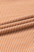 Contrast Panel Ribbed Knit Long Sleeve Pullover Top