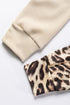 Contrast Panel Waffle Knit Long Sleeve Pullover Top