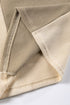 Contrast Panel Waffle Knit Long Sleeve Pullover Top