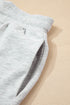 Contrast Paneled Print Raw Hem Pullover Short Sets