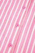 Contrast Peter Pan Collar Button Front Stripe Drop Shoulder Two Piece Sleepwear