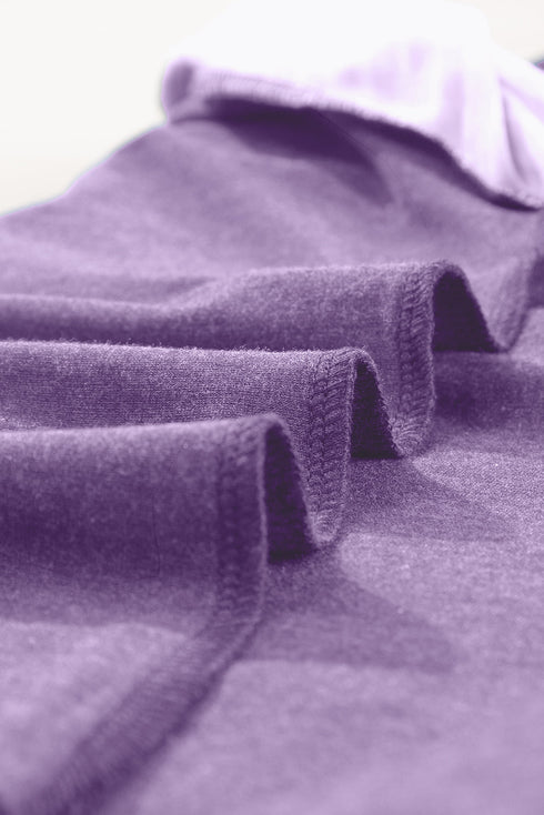 Contrast Striped Raglan Lace Trim Drop Shoulder Top