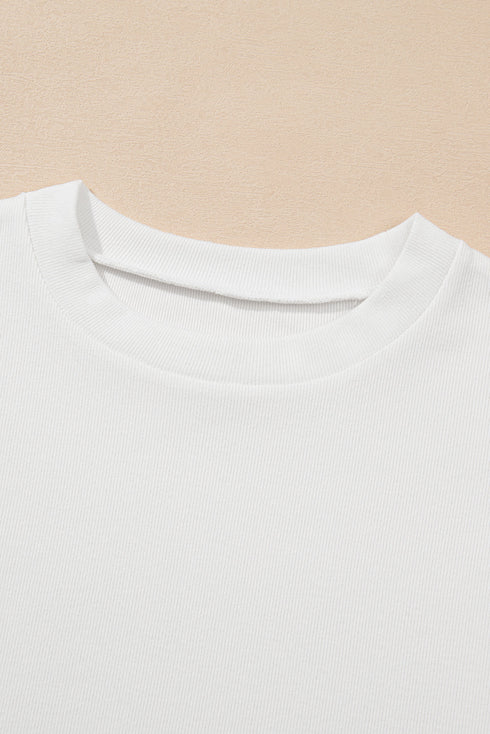 Contrast Ricrac Floral Sleeve Top