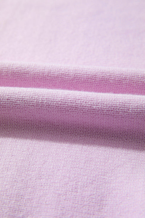 Contrast Stitch Detail Relaxed Fit Pullover Sweater