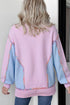 Contrast Stitch Detail Relaxed Fit Pullover Sweater