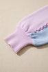 Contrast Stitch Detail Relaxed Fit Pullover Sweater
