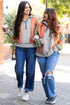 Contrast Stitch Paneled Quarter Zip Sweatshirt