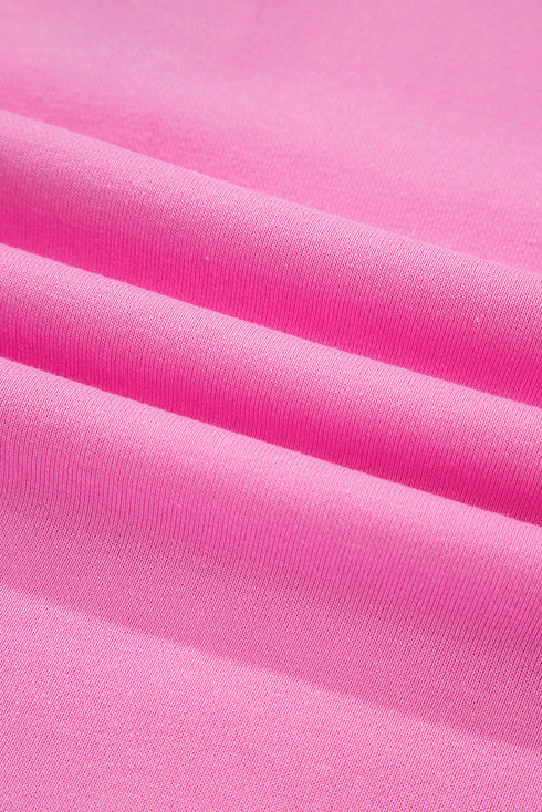 Contrast Striped Collar Puff Sleeve Ruffle Hem Mini Dress