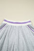 Contrast Striped Trim Cropped Pullover Athletic Short Set