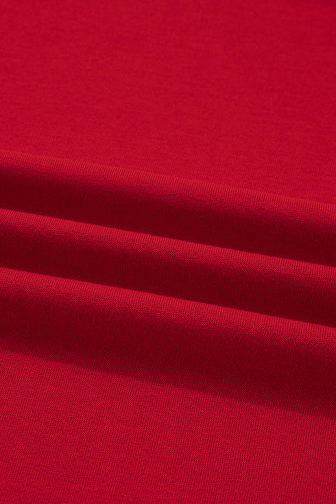 Contrast Tape Stripe Drop Shoulder Varsity Sweatshirt