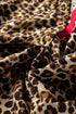 Contrast Trim Animal Print Button Up Woven Shirt