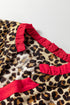 Contrast Trim Animal Print Button Up Woven Shirt