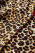 Contrast Trim Animal Print Button Up Woven Shirt