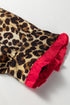 Contrast Trim Animal Print Button Up Woven Shirt