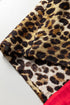 Contrast Trim Animal Print Button Up Woven Shirt