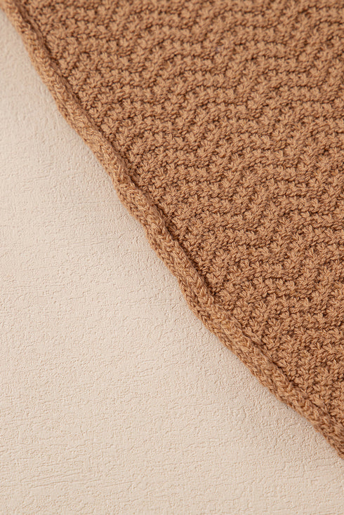 Contrast Trim Boxy Fit Knit Short Sleeve Sweater Top