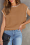 Contrast Trim Boxy Fit Knit Short Sleeve Sweater Top