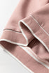 Contrast Trim Button Front Relaxed Fit Knit Cardigan