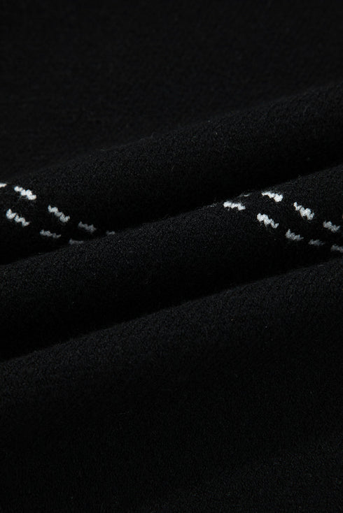 Contrast Trim Button Front Sweater Cardigan