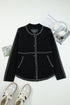Contrast Trim Button Front Sweater Cardigan