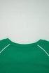 Contrast Trim Crewneck Pullover Mini Skirt Two Piece Dress